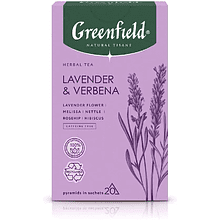 Чайный напиток "Greenfield Tisane Lavender&Verbena", 20 пакетиков x 1.8 г, с лавандой и вербеной