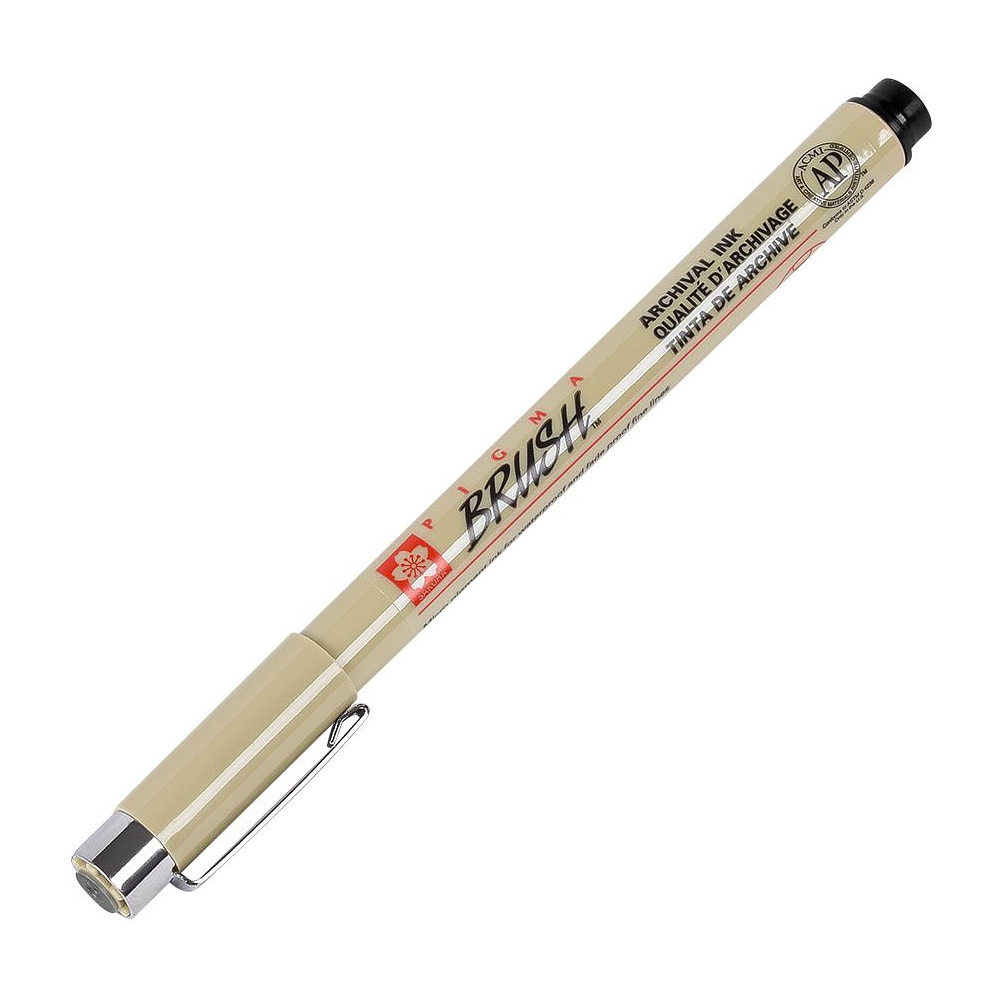 Ручка капиллярная "Pigma Brush", 0.25 мм, черный