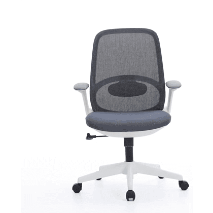 Кресло для персонала SitZone "CH-537B-BS", ткань, пластик, серый, белый - 2