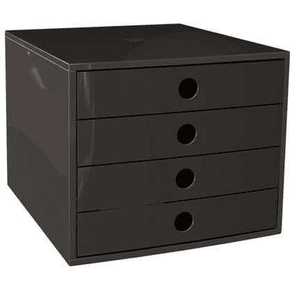 Блок из 4-х лотков закрытый "Exacompta", черный