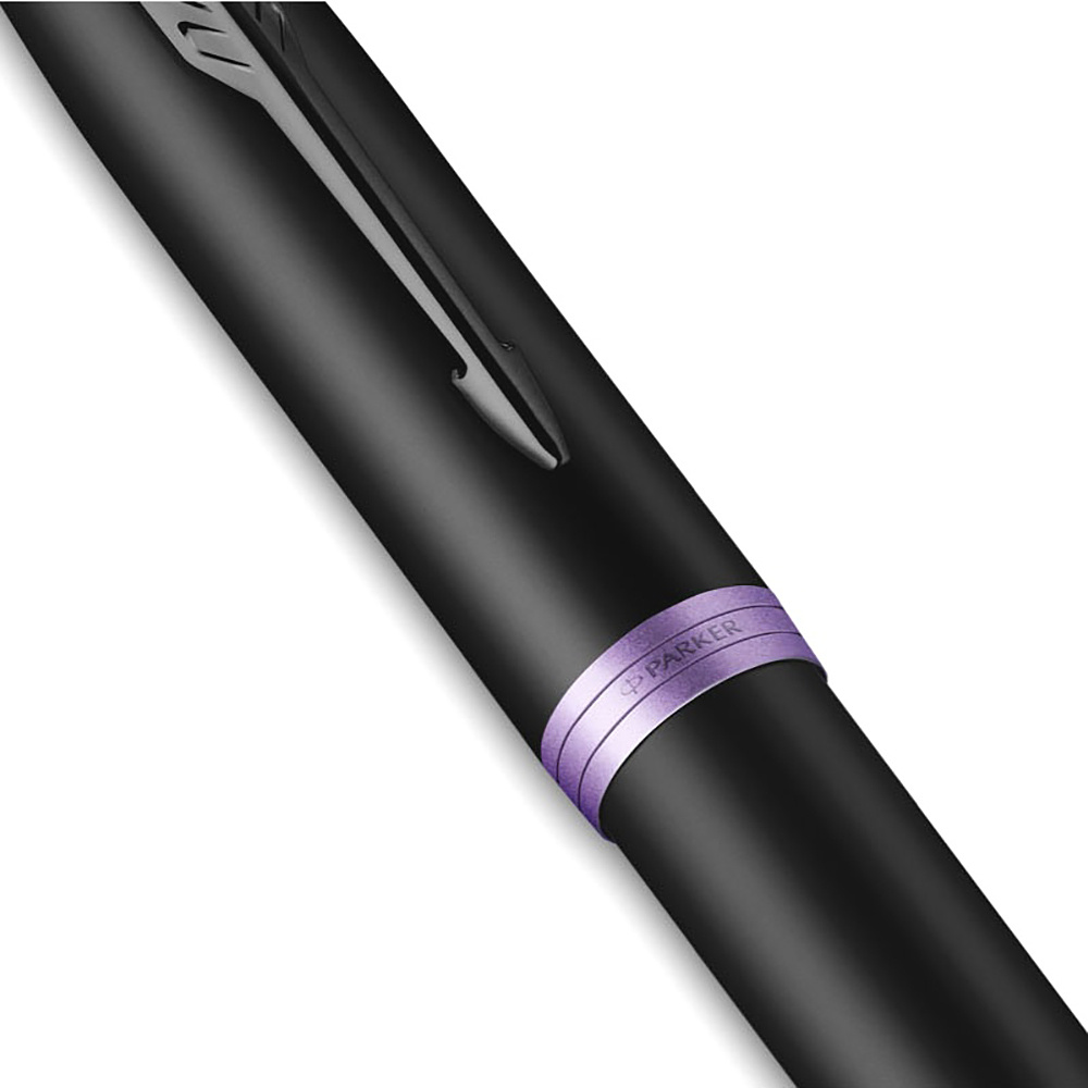 Ручка шариковая автоматическая Parker "IM Vibrant Rings K315", 0,7 мм, черный, фиолетовый, стерж. синий - 6