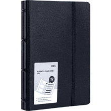 Визитница настольная "Deli", 140х198 мм, 90 карт, черный