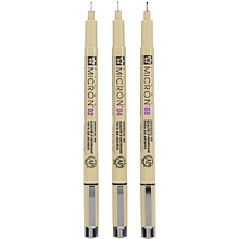 Набор ручек капиллярных "Sakura Pigma Micron", 3 шт