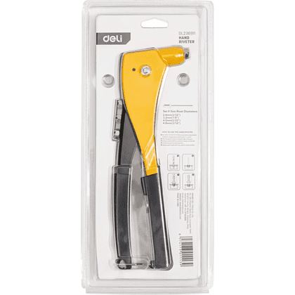 Заклепочник одноручный Deli YS EDL236911, 270 см, 2.4-4.8 мм - 10