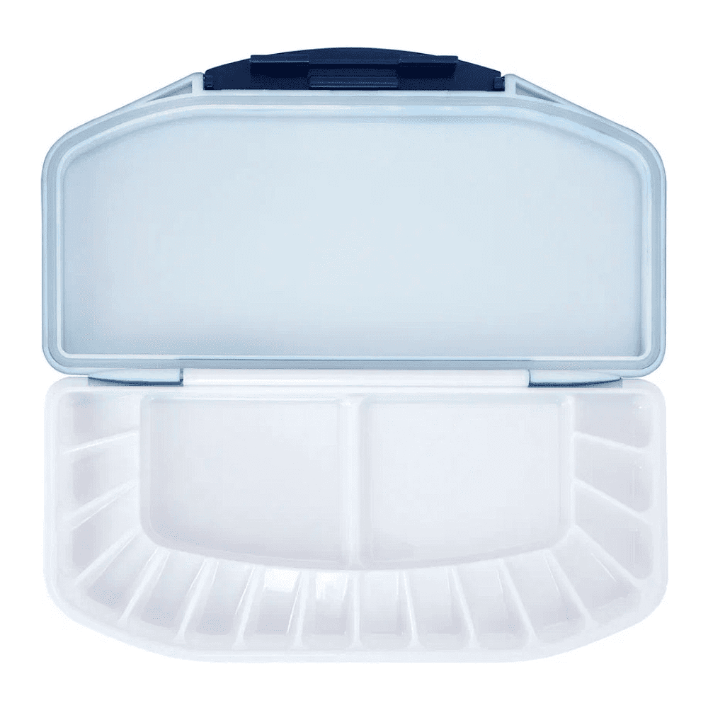 Палитра пластиковая "Белые ночи", прямоугольная, 16 ячеек, с крышкой