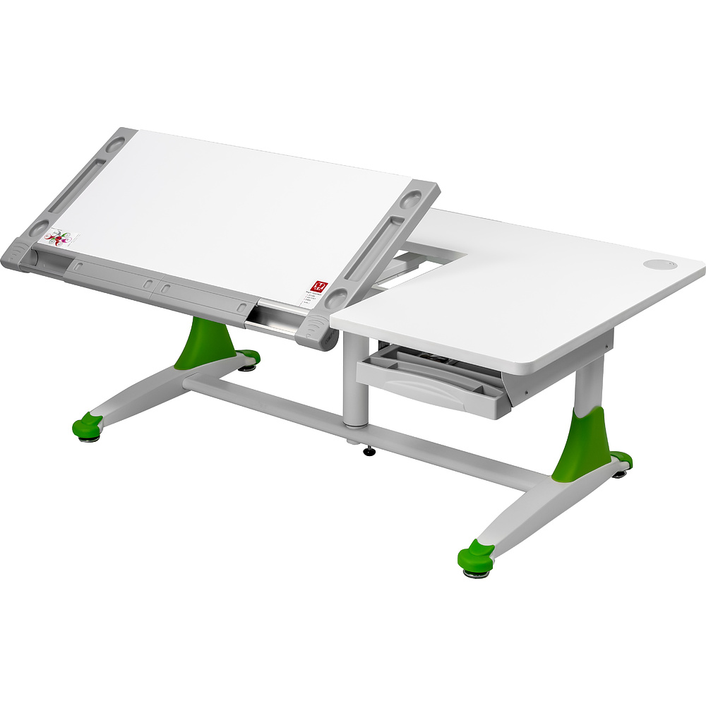 Стол Comf-Pro King Desk, 1400х765х(530-770) мм, белый, зеленый