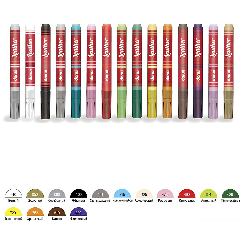 Маркер акриловый для кожи "Darwi", 2 мм, какао - 6