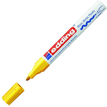 Маркер перманентный на нитрокраске Edding "750", красный - 4