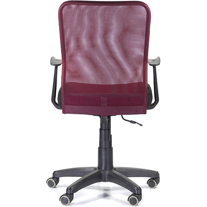 Кресло для персонала CH-320 Энтер "Т-01 CP E13-К/E11-К", ткань, пластик, бордовый, черный - 5