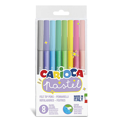 Фломастеры Carioca "Pastel", 8 шт