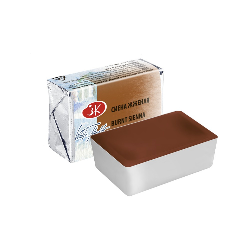 Краски акварельные "Белые ночи", 406 сиена жженая, кювета