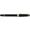 Ручка перьевая F "Bailey Light Polished Black Resin and Gold Tone", черный, золотой - 5