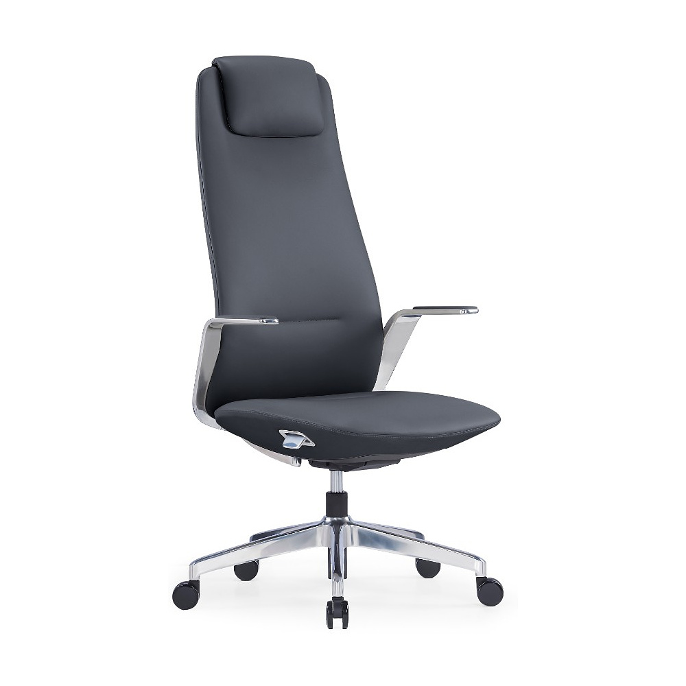 Кресло для руководителя SitZone CH-515A, кожа, алюминий, черный, -30%