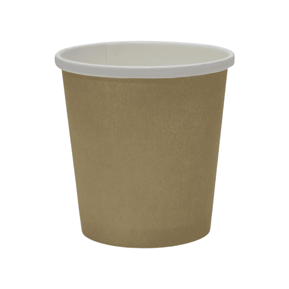 Контейнер бумажный, 440 мл, 72/98х99, 25 шт, крафт, белое дно