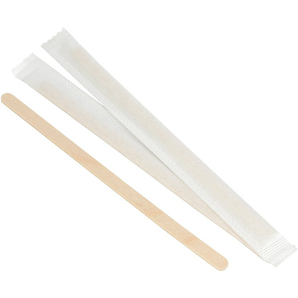 Размешиватель деревянный 18 см, 250шт/упак, в инд. упак.