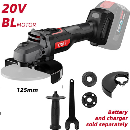 Шлифмашина угловая Deli RS EDE-JM20-2, без аккумуляторов и ЗУ - 2