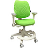 Кресло детское Ergosmart Antey, ткань, пластик, корпус белый, подставка для ног, с чехлом салатовым, серый - 11