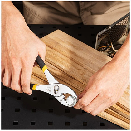 Переставные пассатижи Deli YS EDL25508, 200 мм., желтый, черный - 4