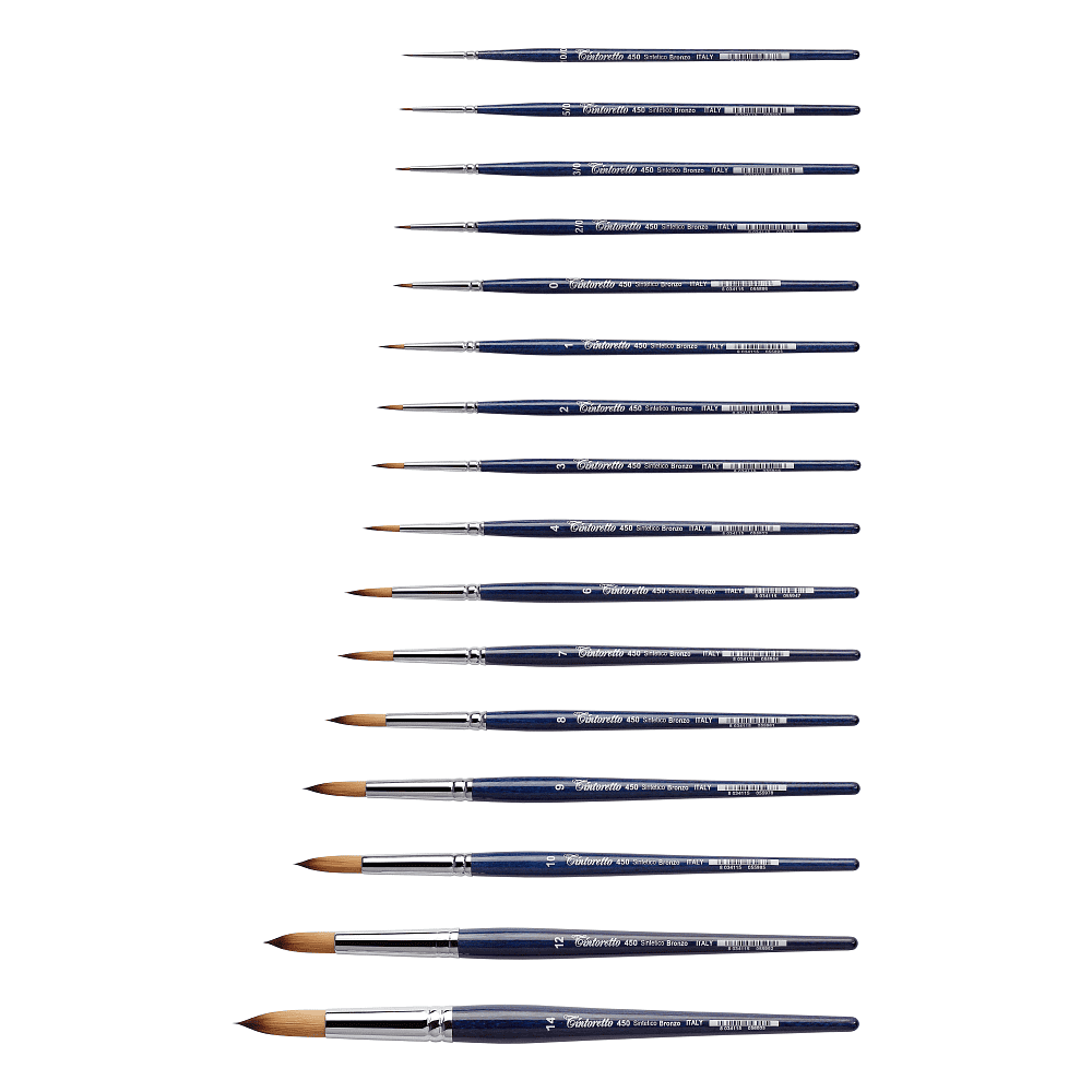 Кисть для рисования "Tintoretto Bronze", синтетика, круглая, №10/0 - 2