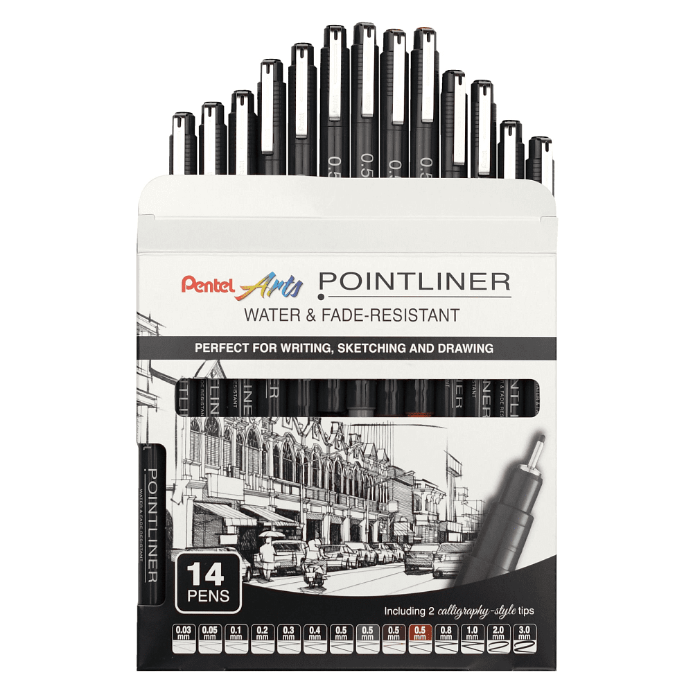 Набор ручек капиллярных "Pointliner", 14 шт, ассорти - 2