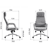 Кресло компьютерное EVERPROF Otto, Grey ткань, серый, металл, корпус серый - 9