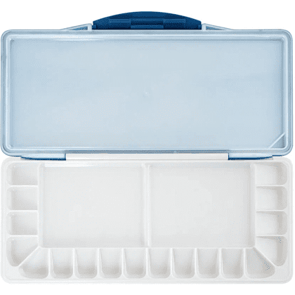 Палитра пластиковая "Белые ночи", прямоугольная, 18 ячеек, с крышкой