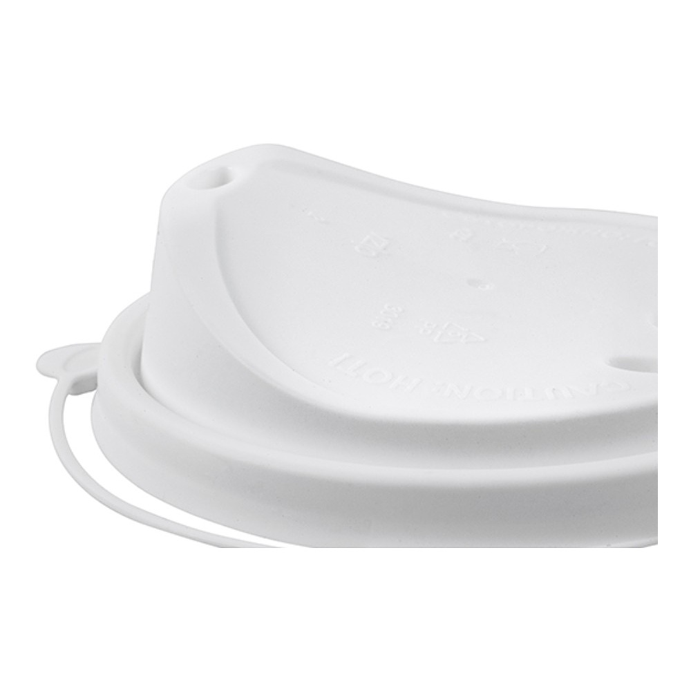 Крышка пластиковая для стаканов d=90 мм, для горячих напитков, 50 шт/упак, флип-топ, белый - 4