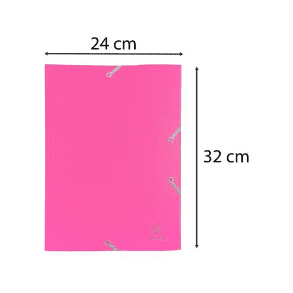 Папка на резинках "Exacompta", A4, 15 мм, полипропилен, розовый - 5