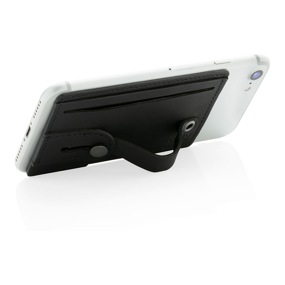 Футляр для кредитных карт - подставка для телефона "P820.741", черный - 3