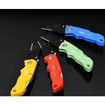 Нож строительный складной Deli YS EDL006K-4, 19 мм, трапеция, 4 шт. - 8