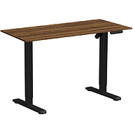 Стол с электроприводом WellDesk Basic 1300x675х18 черный/дуб хантон темный (9191456+9178197)