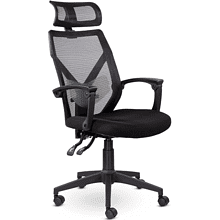 Кресло для руководителя UTFC Астон М-711, сетчатая ткань, черный, -50%