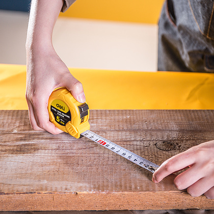 Рулетка Deli "9005B", 5 м, желтый - 7