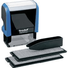 Самонаборный четырехстрочный штамп "Trodat Printy 4912", синий