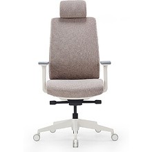 Кресло компьютерное SitZone CH-K55A-BS, ткань, бежевый, пластик, корпус белый