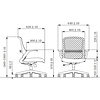 Кресло для персонала SitZone CH-526B, сетка, ткань, пластик, серый - 6