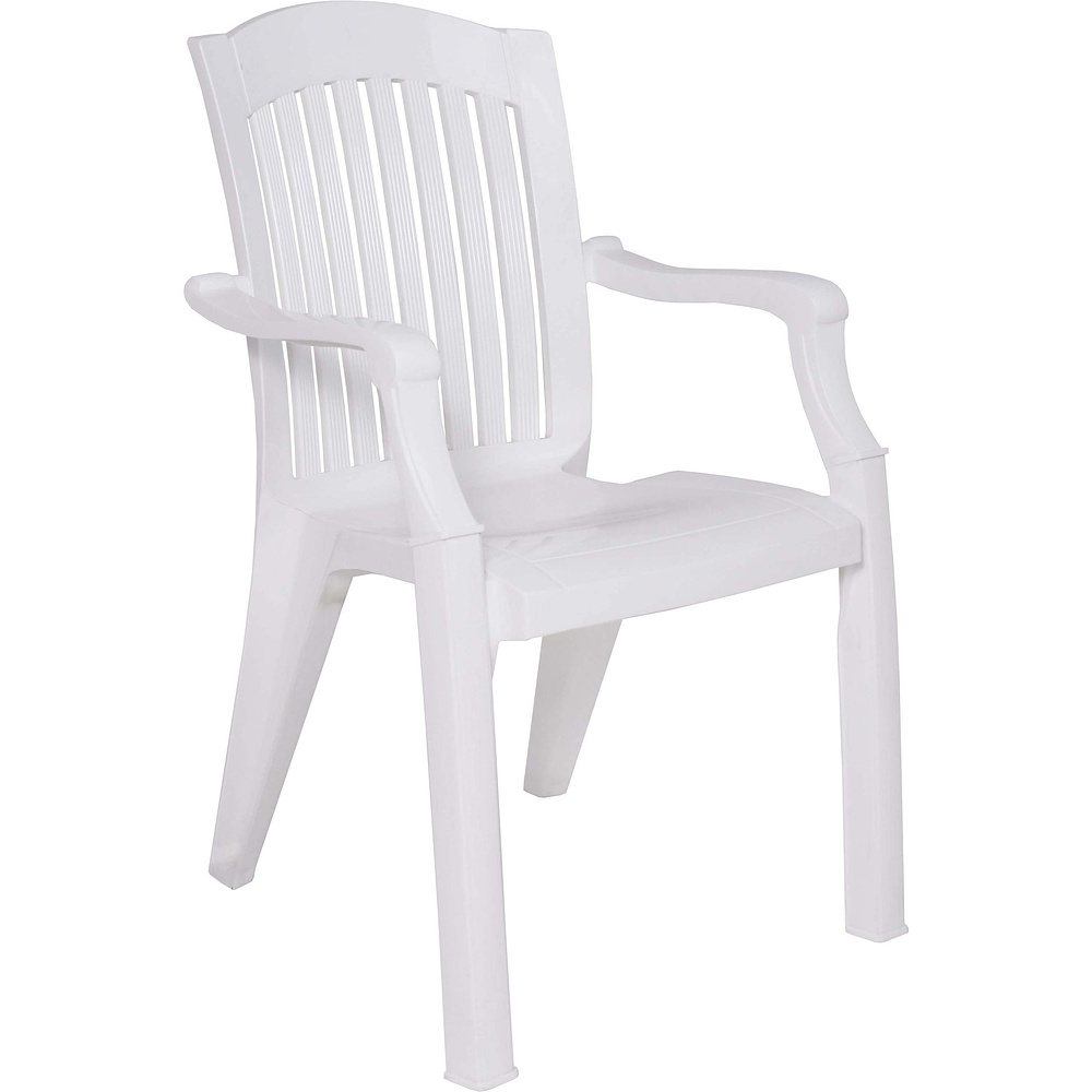 Кресло садовое №7 "Премиум-1", пластик, белый