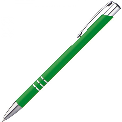 Ручка шариковая автоматическая "New Jersey", 0.7 мм, зеленый, серебристый, стерж. синий - 2