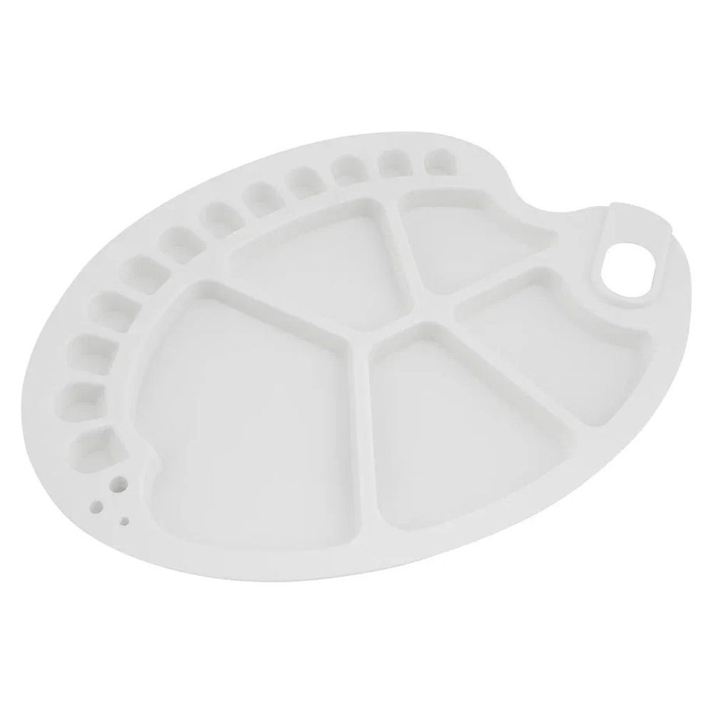 Палитра пластиковая "Сонет", овальная, 17 ячеек, 34x25 см