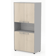 Коллекция Титан Шкаф ТН450/2+ТНД22+ТНТ80/2, 800х400х1825, с 2-мя комплектами глухих малых дверей и топом