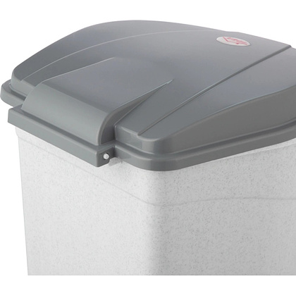 Урна для мусора IDEA 19л, пластик, с педалью, мрамор - 6
