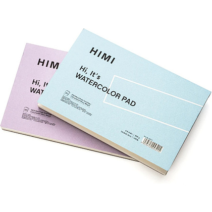 Блок-склейка бумаги для акварели "Himi", 14х21,5 см, 300 г/м2, 20 листов, голубой - 3