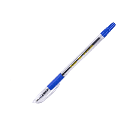 Ручка шариковая "BK410", 1.0 мм, прозрачный, стерж. синий