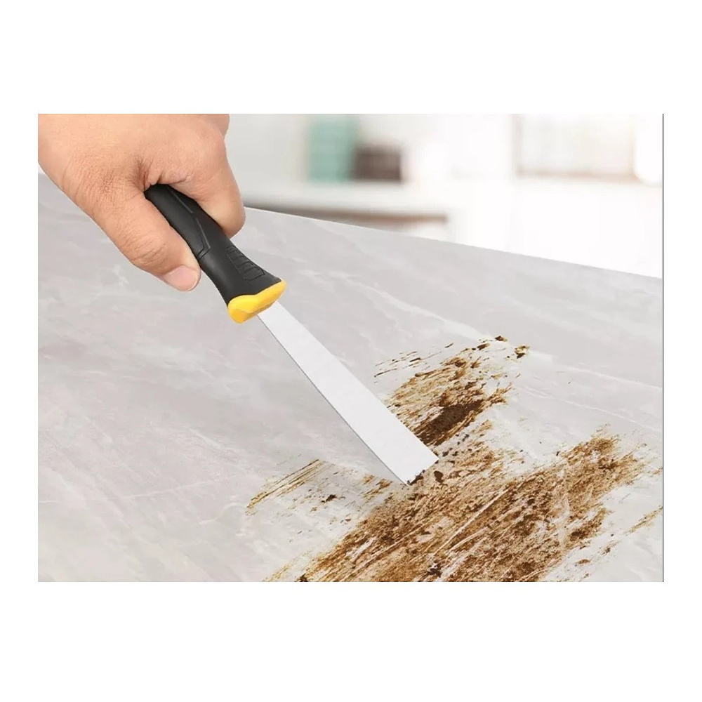 Шпатель нержавеющий Deli YS EDL-HD1, 25 мм, ручка 2K, черный, желтый - 2