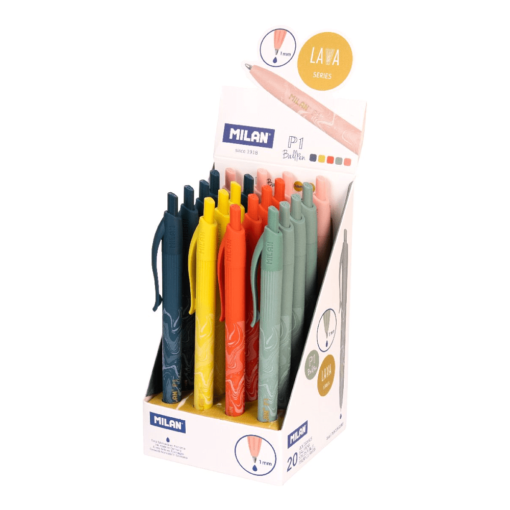 Ручка шариковая автоматическая "P1 Lava", 1 мм, ассорти, стерж. синий - 2