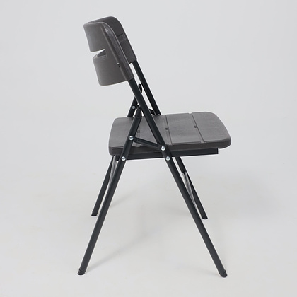 Стул складной, пластик, темно-серый - 7