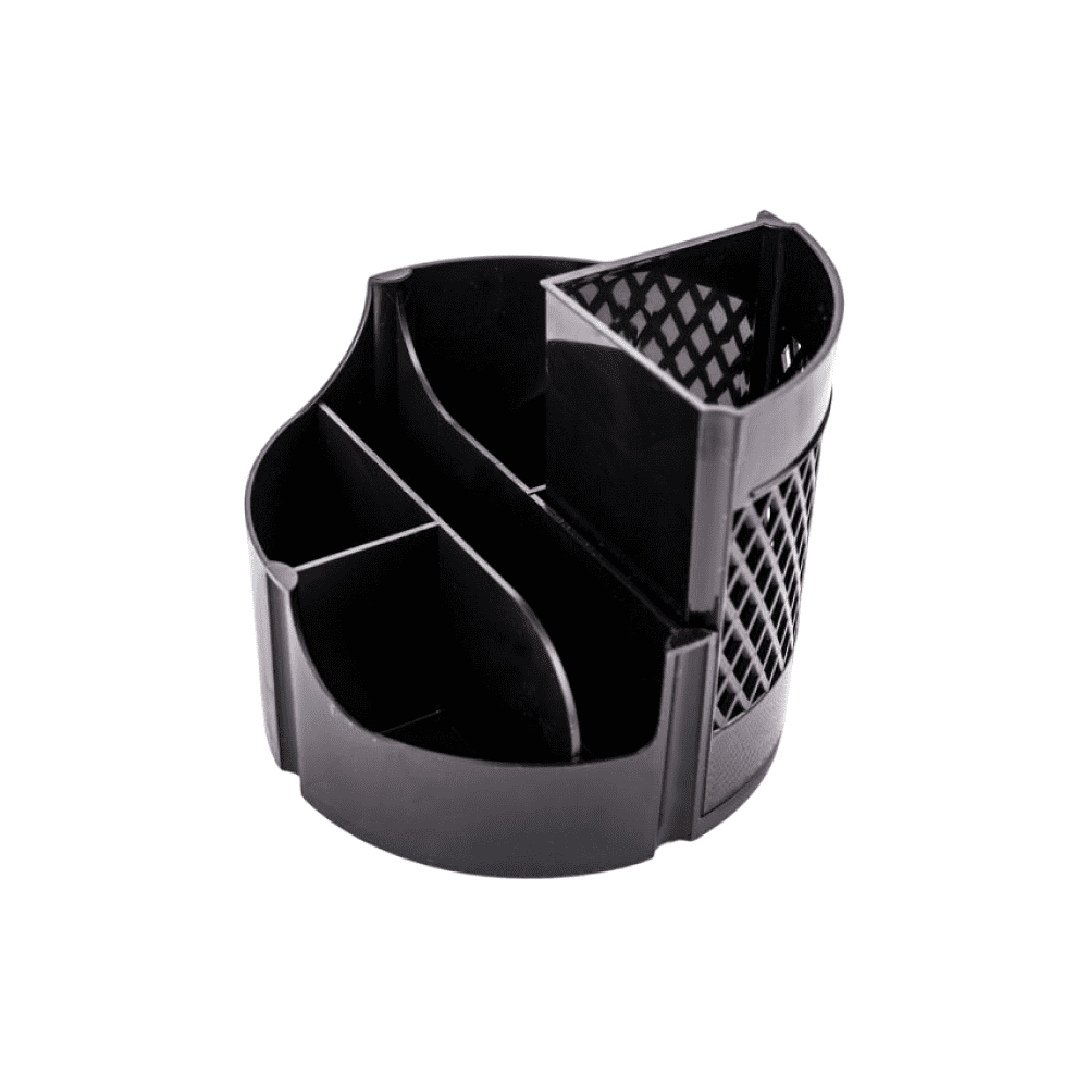 Подставка для канцелярских мелочей "Офис Класс 360°", пластик, черный