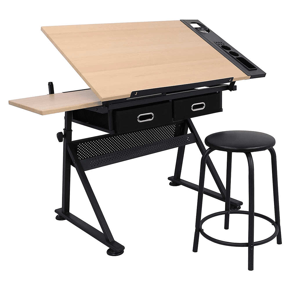 Стол для черчения и рисования "Малевичъ", бук, металл, табурет