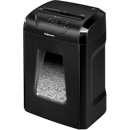 Уничтожитель Fellowes PowerShred 12C, DIN P-4, 4х40мм, 12 листов, 18 литров, Safety Lock - 3