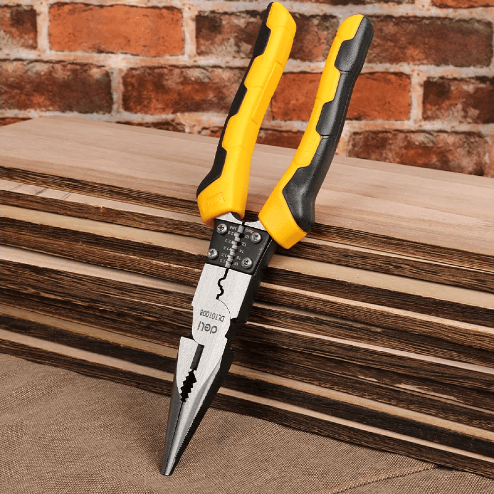 Длинногубцы Deli YS EDL101008, многофункциональные, 220 мм, комбинированные - 4